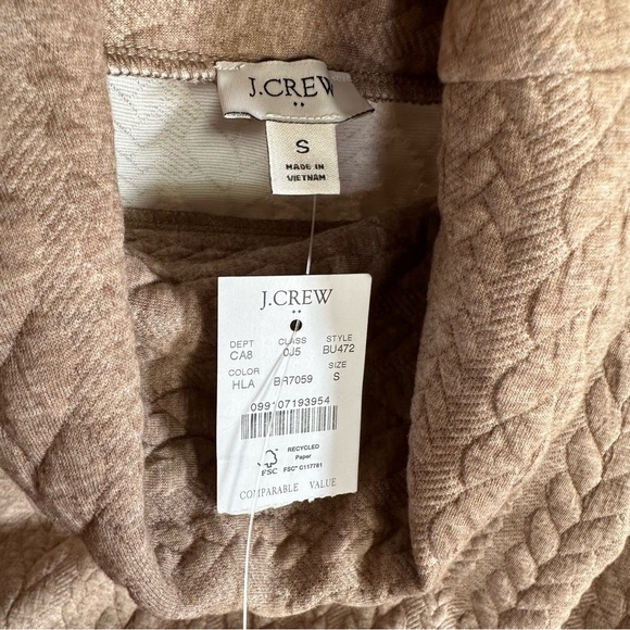 J. Crew Cable-Knit Cowlneck Top Size Small - Picture 3 of 8